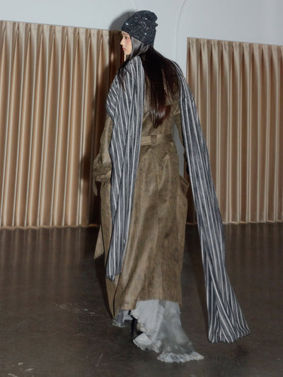 Retro Rock Extra Long Trench Coat JNY0272