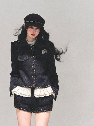 Luxurious Style Suit Jacket/Top/Shorts DIA0676