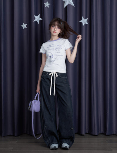 Printed Bow Tie T-shirt SAG0275