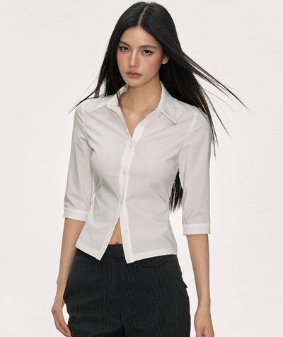 Mid-length Sleeve Temperament Shirt ANA0016