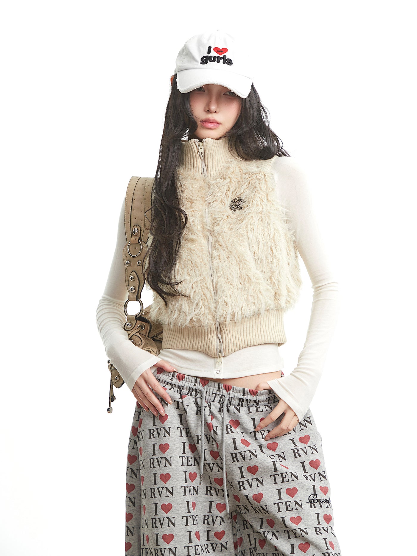 Furry Casual Short Vest Jacket UNC0319