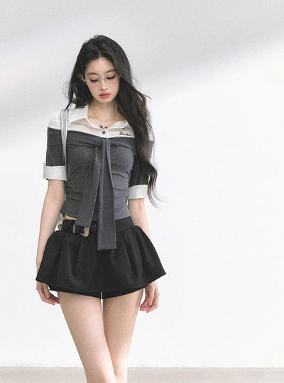 Short Sleeve Waist Slimming T-shirt DIA0496