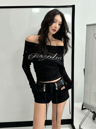 Knight Leather Rope Bandage Shorts IAM0060