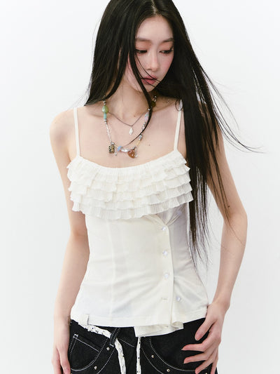Ruffled Neckline Slim Camisole VIA0270