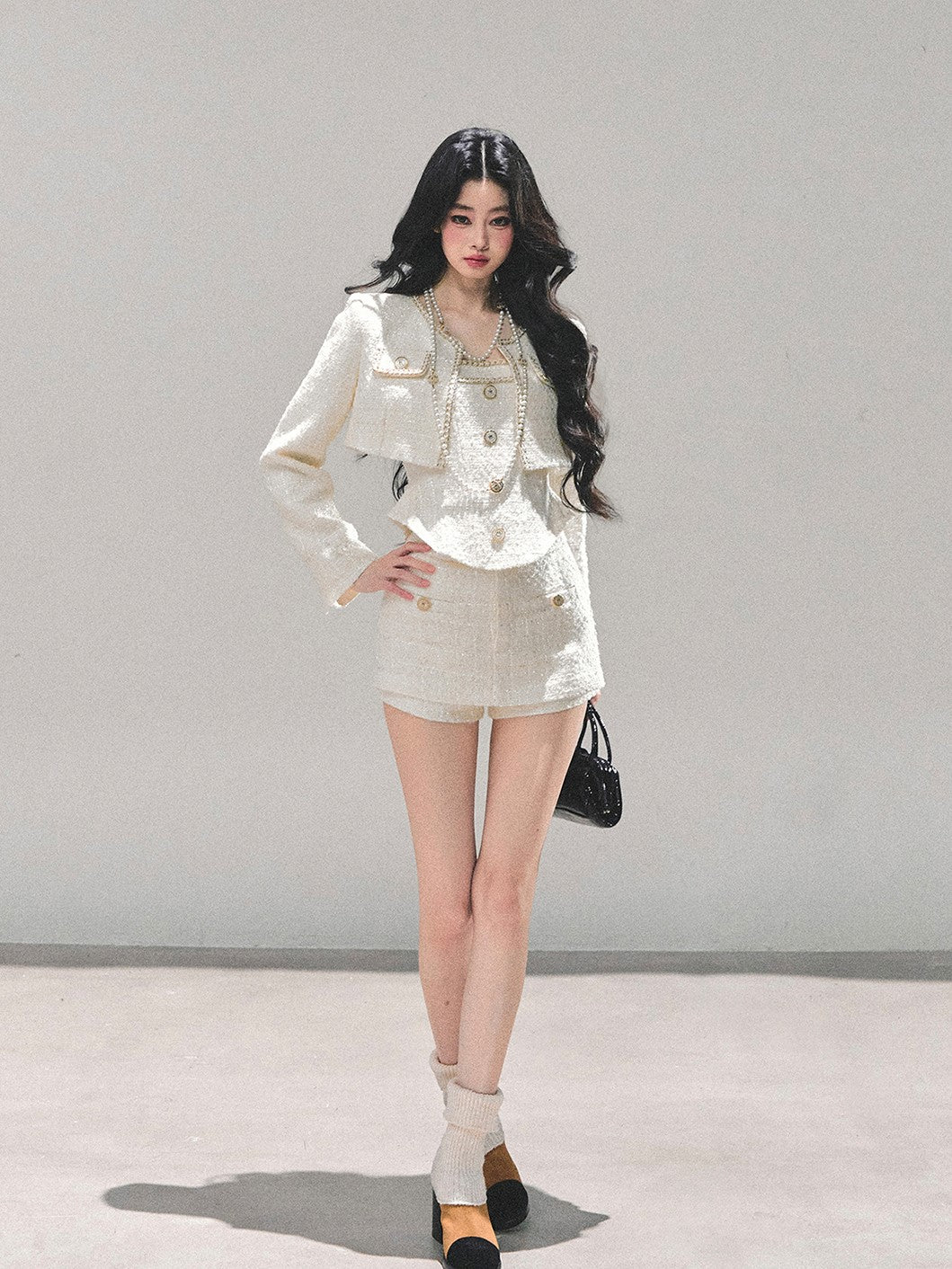 Luxurious Style Short Jacket/Top/Shorts DIA0667