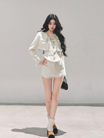Luxurious Style Short Jacket/Top/Shorts DIA0667