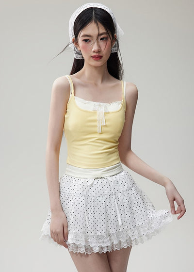 Lace Bow Cake Short Skirt NTO0117