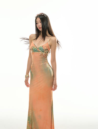 Leopard Print Suspender Dress 4MU0112
