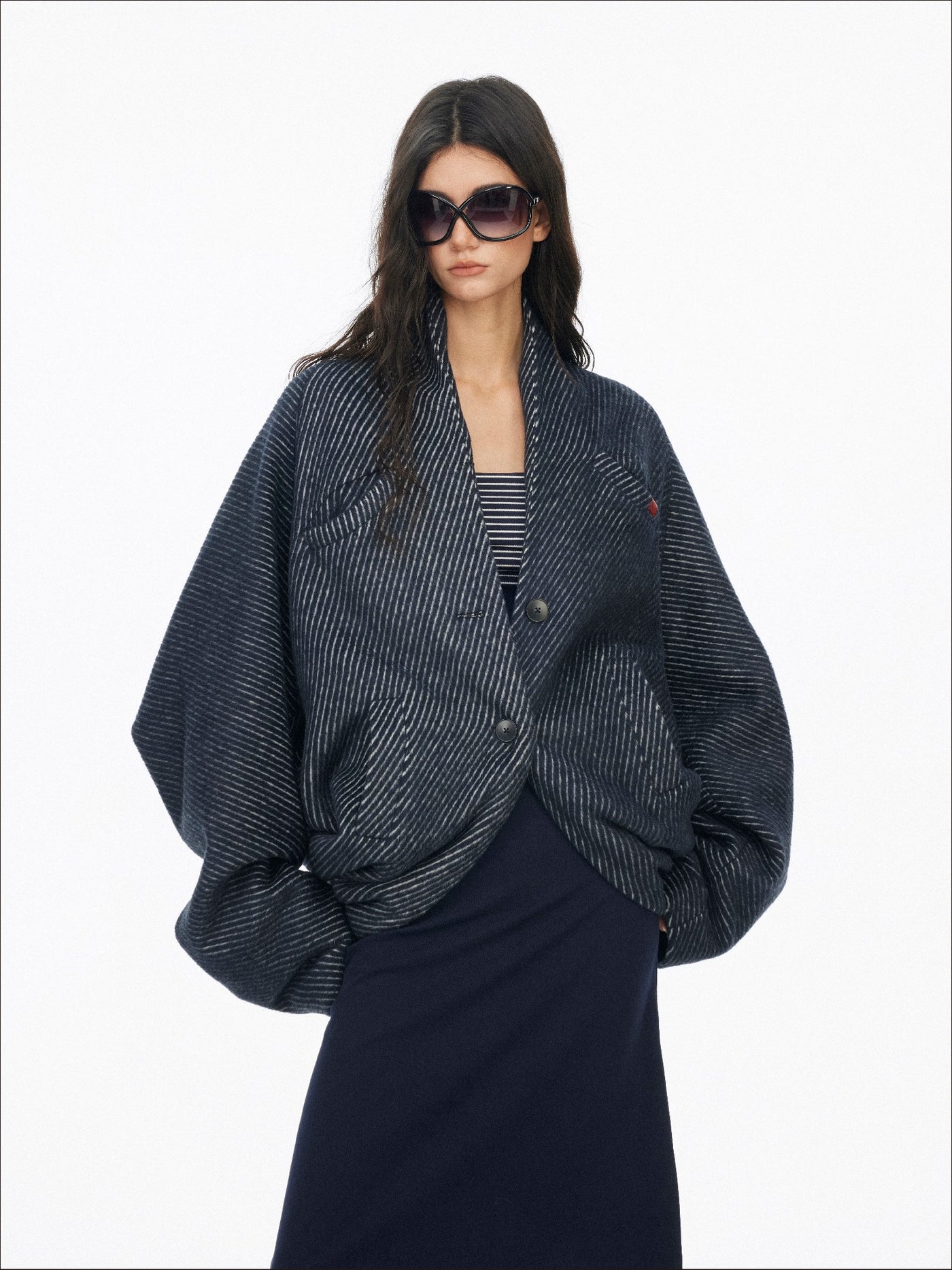 Drop-shoulder Batwing Sleeve Jacket SAL0191