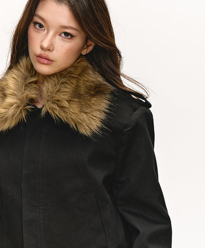Fur-Collar Quilted Casual Short Jacket ANA0085