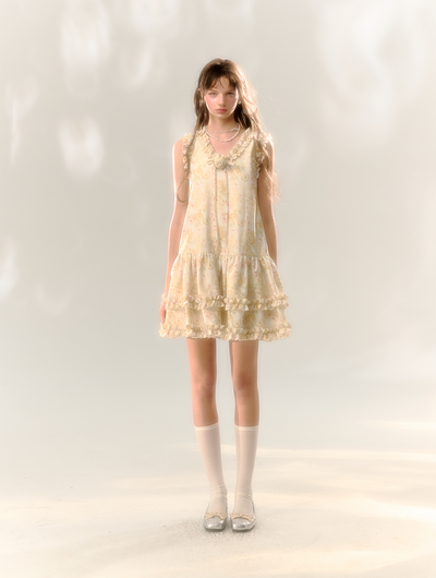 Flower Fairy Sleeveless Suspender A-line Dress SUN0066