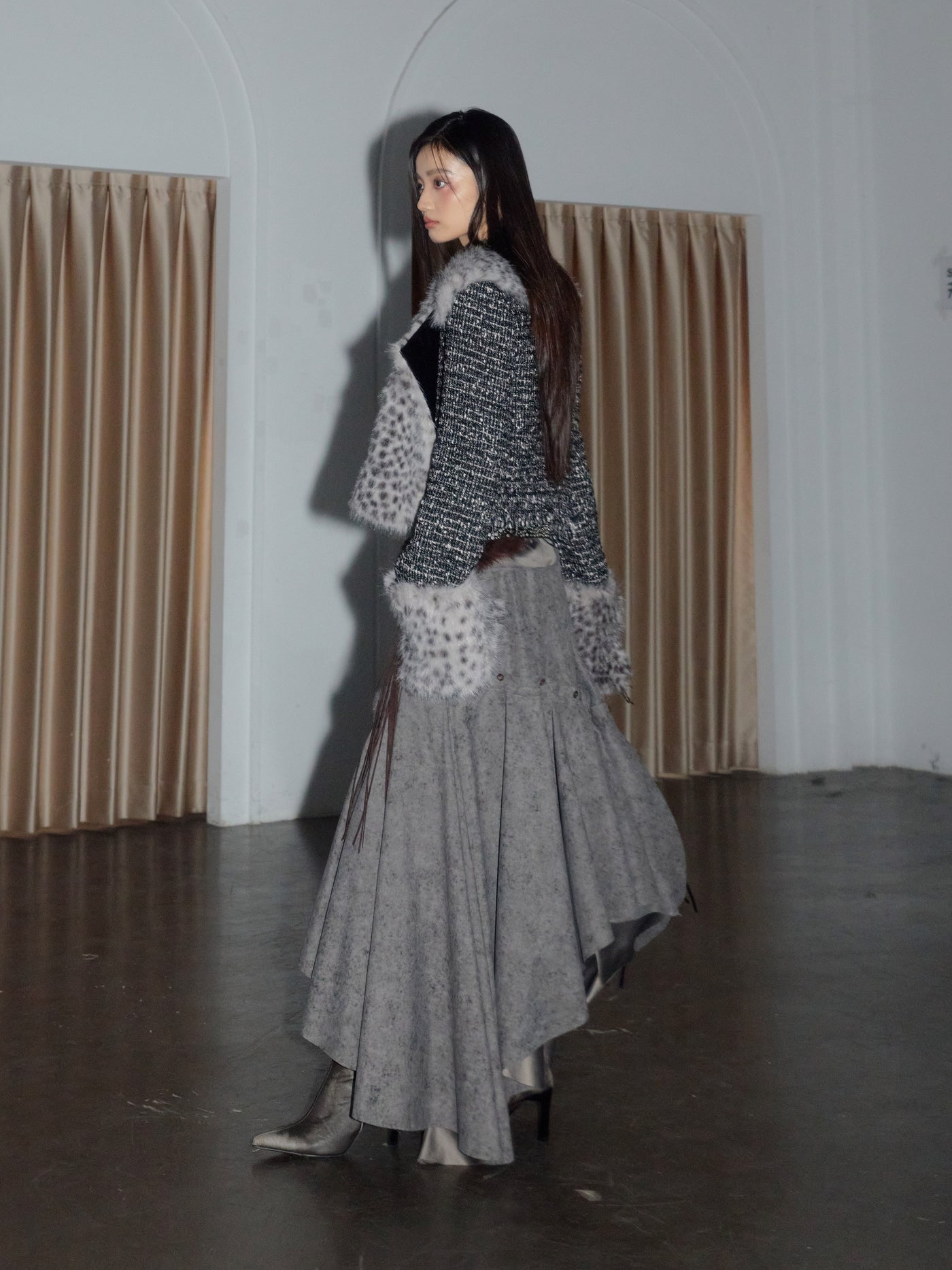 Detachable Multi-Wearing Irregular Hem Skirt JNY0274