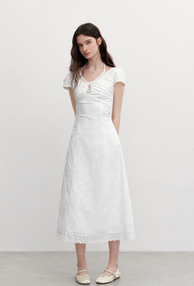 Lace Embroidered Long Dress AYF0103