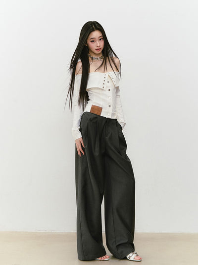 Wide-leg Drape Suit Pants VIA0330