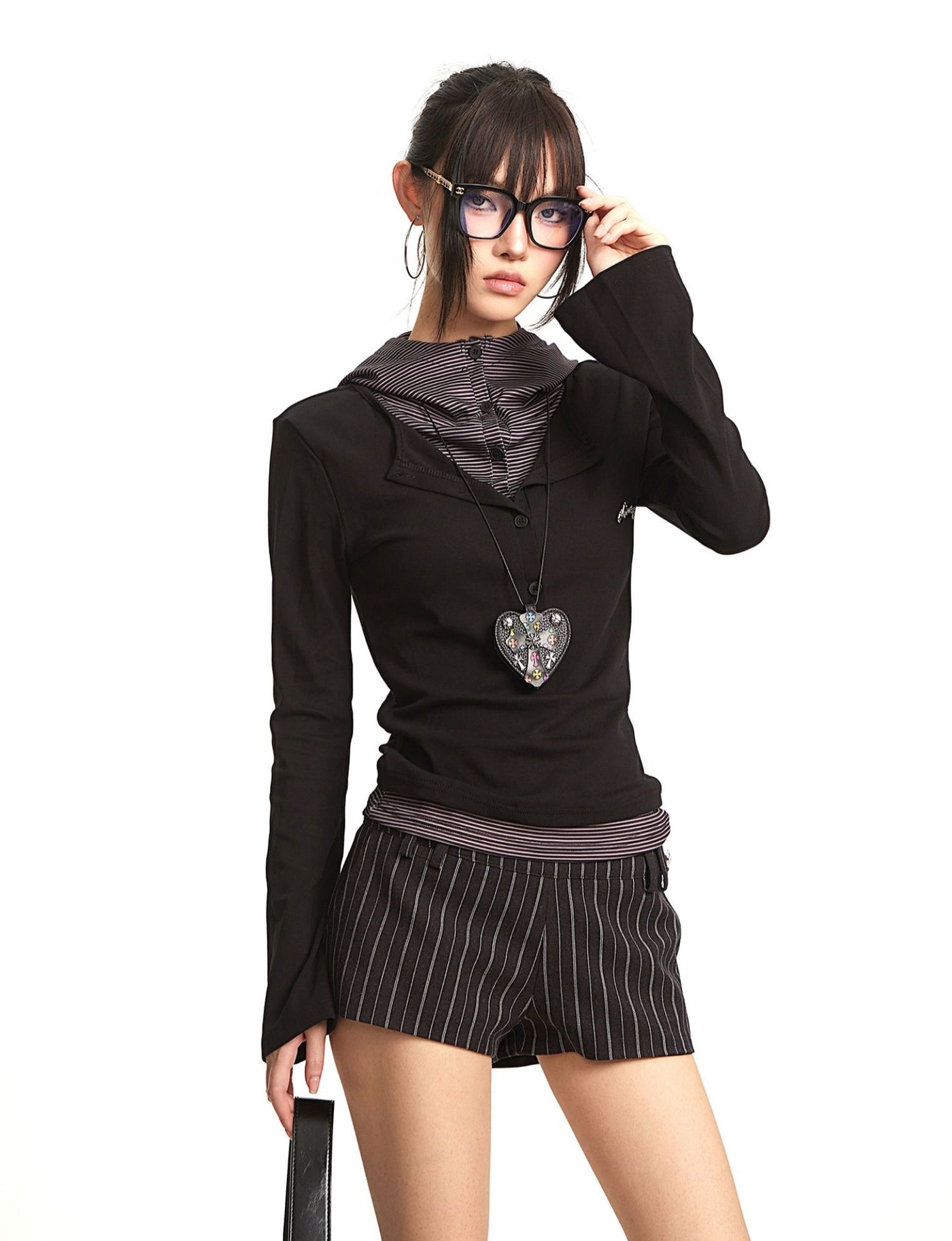 Fake Two-piece Hooded T-shirt UNC0284