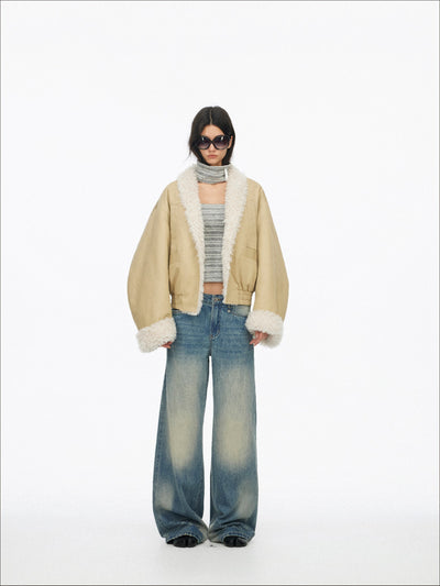 Fur Collar Patchwork Cotton Coat SAL0198