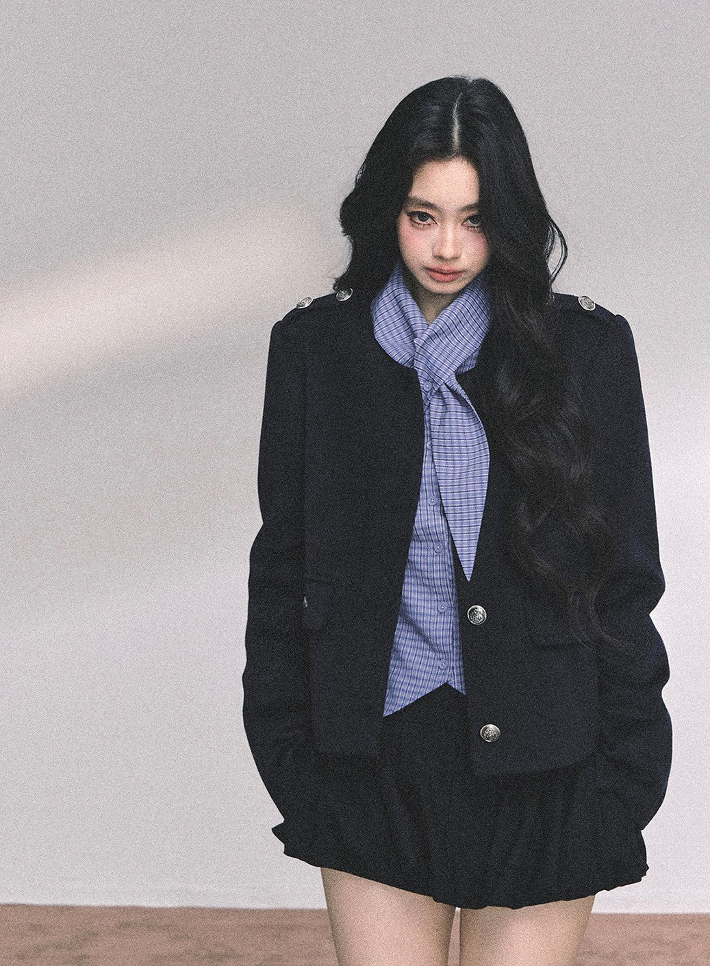 Blue Plaid Long Sleeves Shirt DIA0654