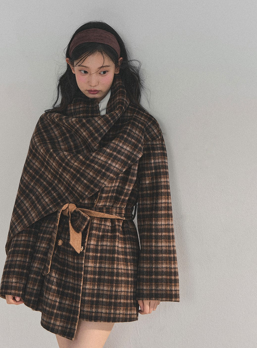 Multi Color Double-faced Wool Coat DIA0704