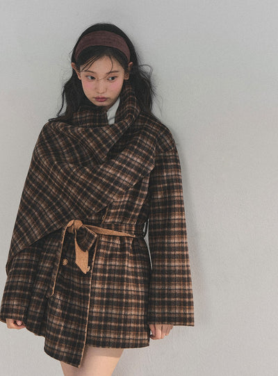 Multi Color Double-faced Wool Coat DIA0704