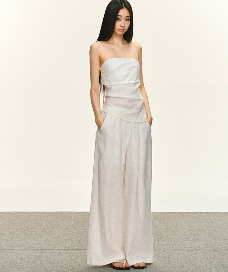 White Tube Top/Wrapped Pants ANA0067
