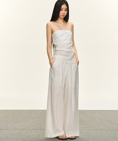 White Tube Top/Wrapped Pants ANA0067