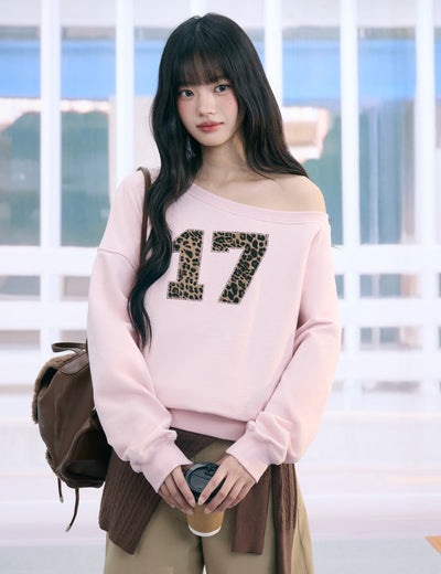 Leopard Print Digital Patchwork Sweatshirt WEE0065