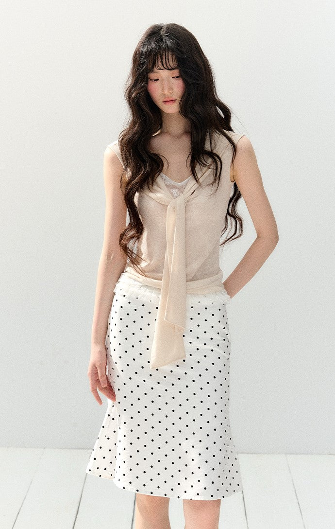 Slim Knitted Sleeveless Top SHI0155