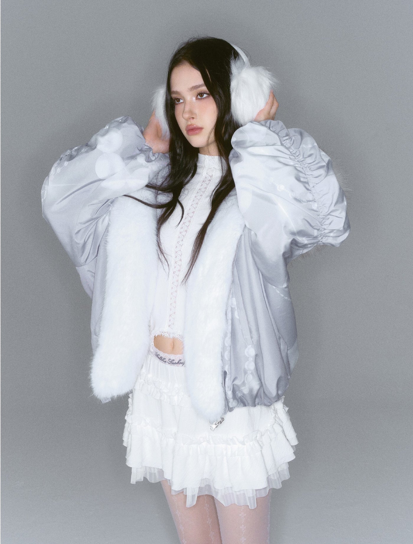 Patchwork Fur Print Reversible Short Coat SAL0193