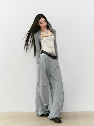 Raw Edge Loose Sweatpants VIA0325
