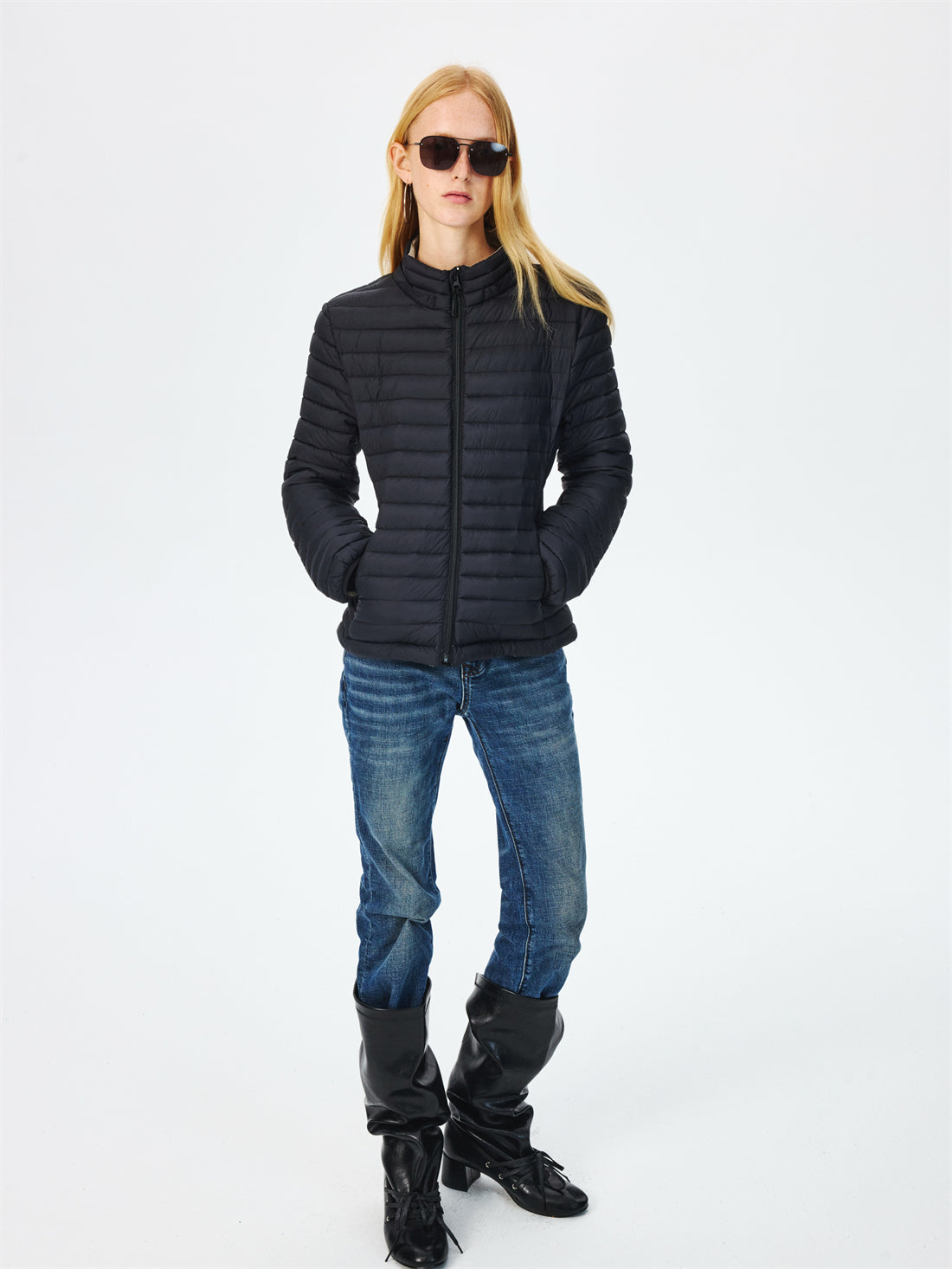 Quilted Lightweight Stand Collar Down Jacket CUR0264
