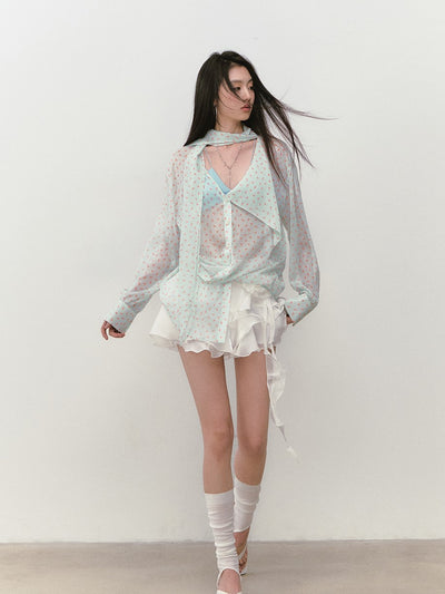 Floral Ribbon Sun-shading Shirt VIA0279