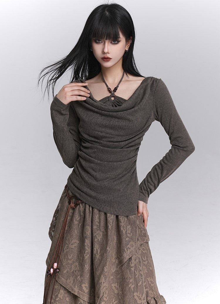 Halter Neck Off-Shoulder Top LAD0249