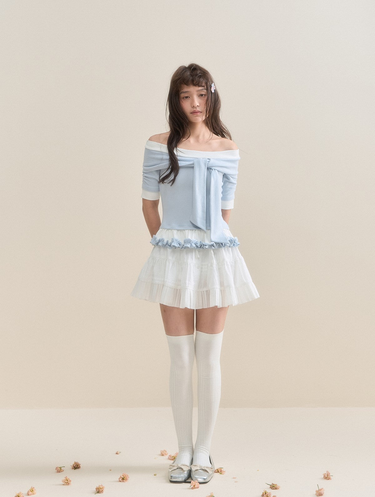 White Lace A-line Tutu Skirt SUN0133