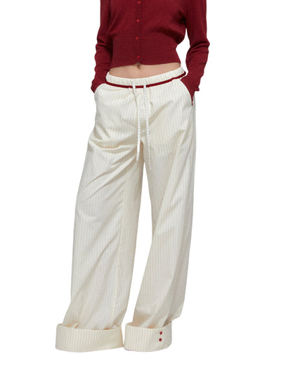 Striped Drape Casual Pants APE0372