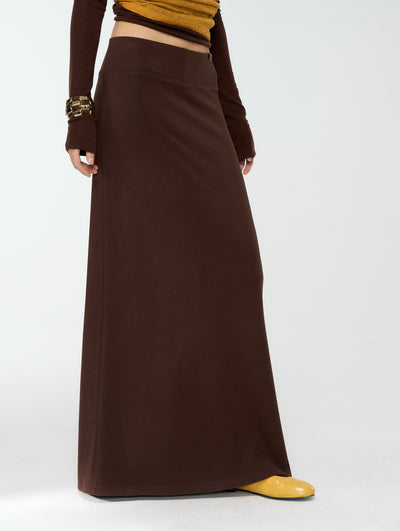 Brown Lazy Style Slimming Skirt 4MU0177