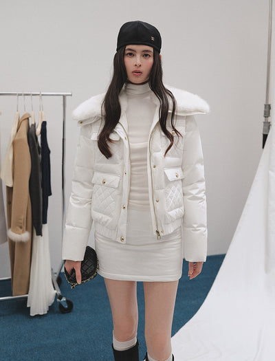 Detachable Puffy Collar Down Jacket LAL0246