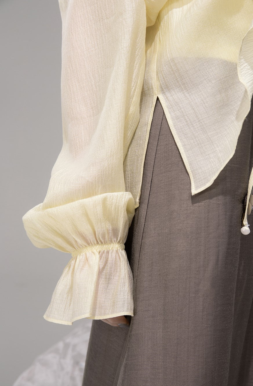 Brown Casual A-Line Drape Skirt COT0305