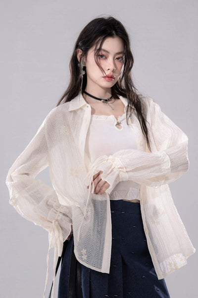 Cloud Yarn Embroidered Shirt COT0248