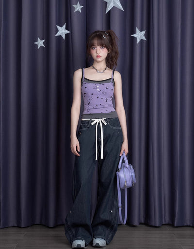 Puppy Party Fake Two-piece Camisole SAG0278