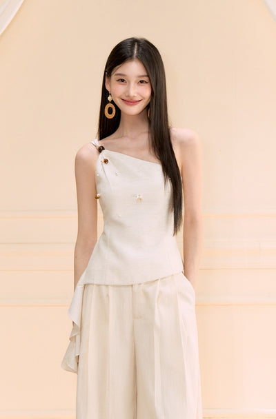 One-shoulder Asymmetric Top/Pants OSH0182
