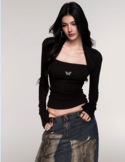 Butterfly Design Slim Fit Sweater LUL0202