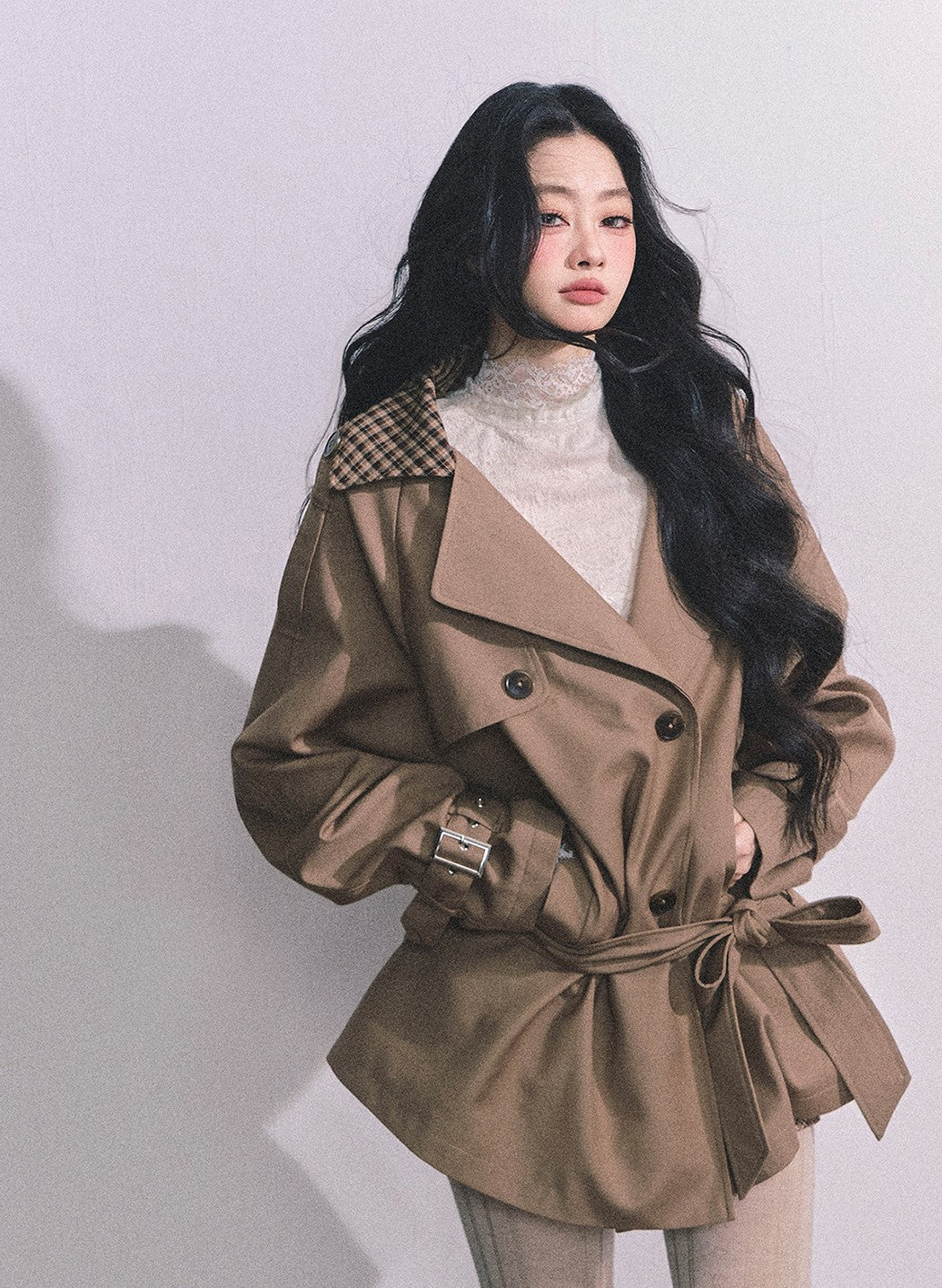 Hepburn Style Plaid Jacket DIA0652