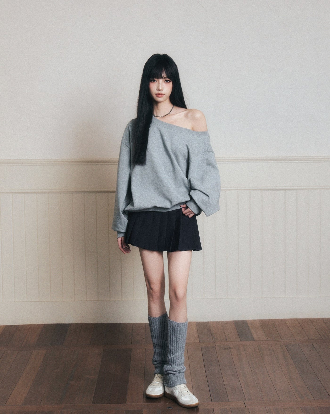 Lazy Off-shoulder Sweatshirt LUL0177
