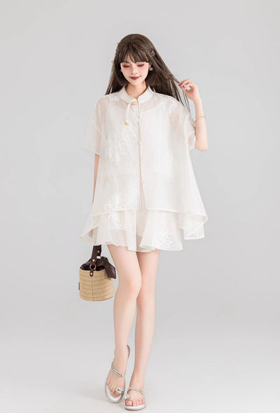 Chinese Embroidered Shirt/Camisole/Skirt KEI0117