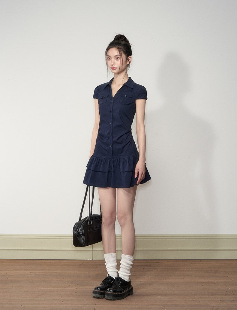 Retro Waist Shirt Dress SOO0014