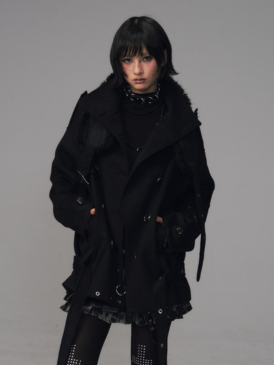 Oversized Collar Multi-Wear Jacket FRU0120