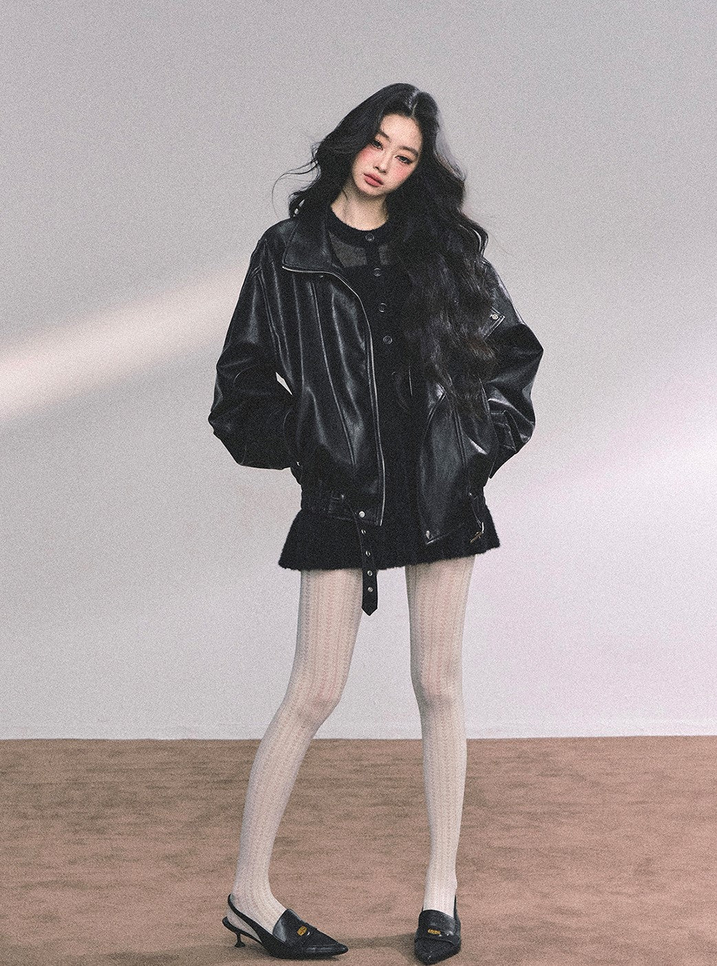 French Long-sleeved Knitted Dress DIA0642