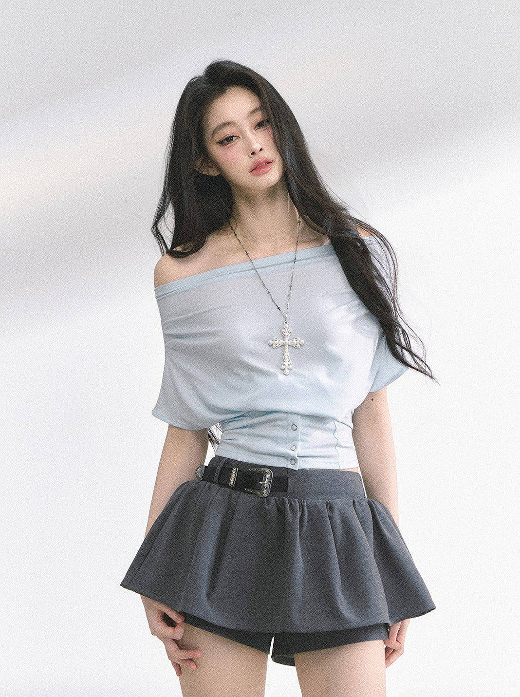 Waist Slimming Short T-shirt DIA0481