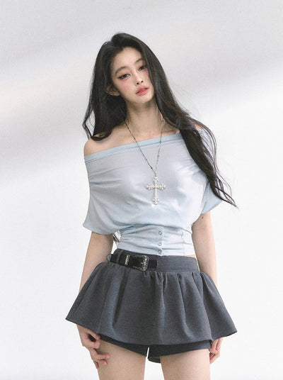 Waist Slimming Short T-shirt DIA0481