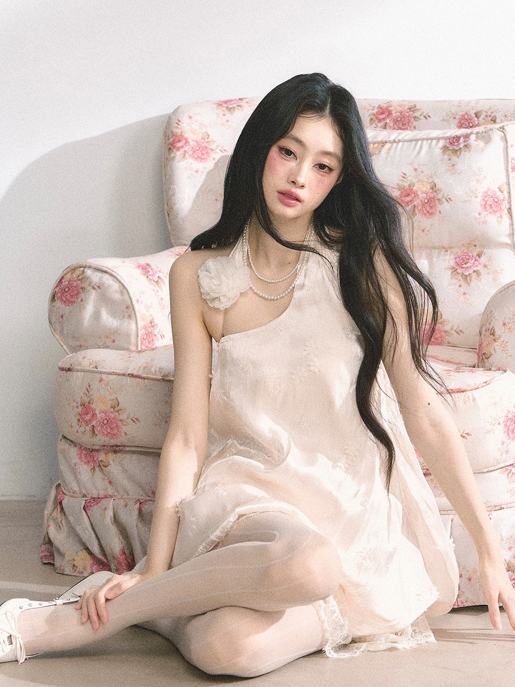 High-end Lace Floral Dress DIA0447